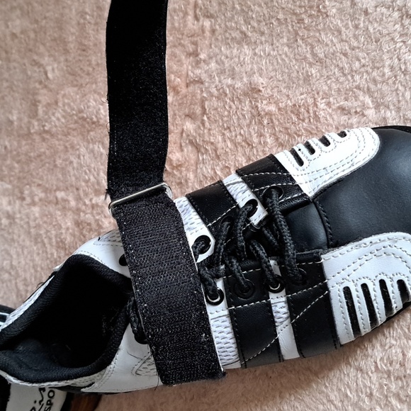 Risto Weightlifting Shoes Black White Stacked Olympic Sports Power Training - Picture 6 of 7